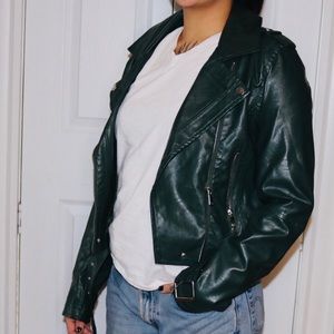 Green Pleather Jacket
